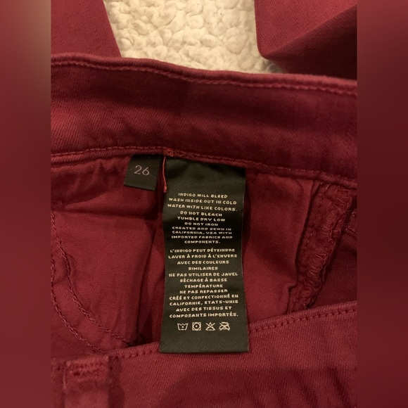 Worn once! J BRAND Photo Ready Deep Plum Skinny Jeans Raw Hem Perfect condition - Picture 7 of 15